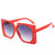 Red Oversized Fashion Eyewear